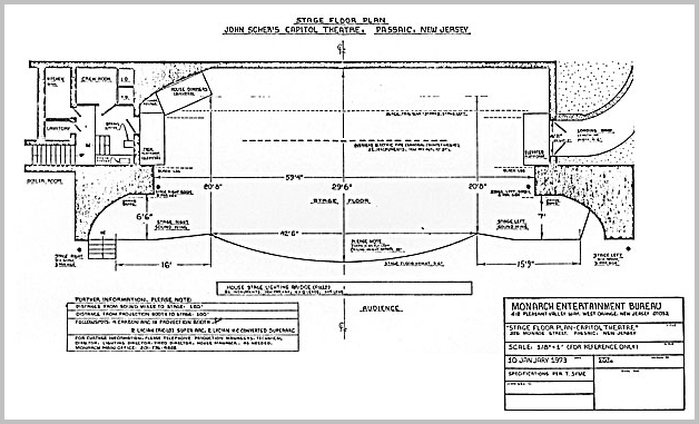 Capitol Theatre Stage Plan, Lighting Plan and Floor Plan